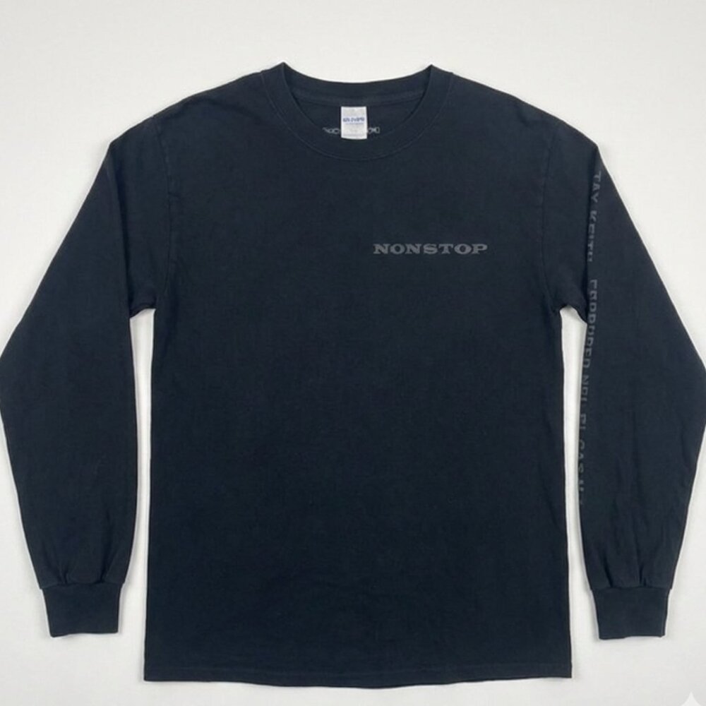 Drake Scorpion Tour Nonstop Lyric Longsleeve T Shirt 3M Reflective Black S